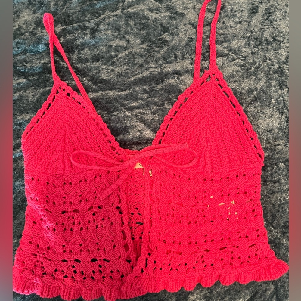 Pink AMERICAN EAGLE Knitted tank top size- S
